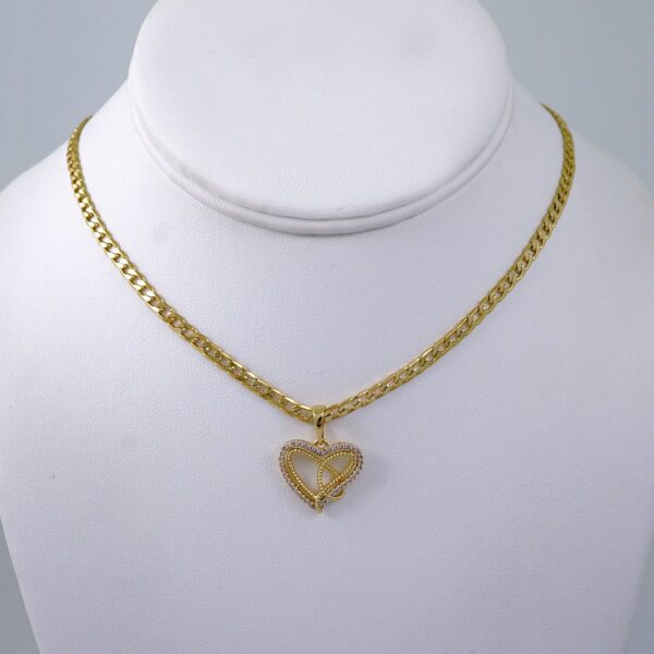 Cadenas & Colgantes/ Chain W/Pendants /  14K Real Color/  Zircon Stone/  3mmx45cm// SET1168