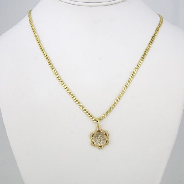 Cadenas & Colgantes/ Chain W/Pendants&Earrings/14K Real Color/ 3mm// SET128