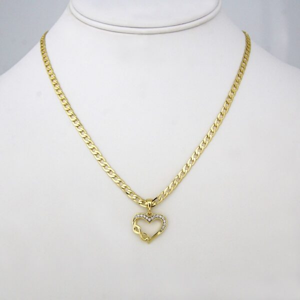 Cadenas & Colgantes/ Chain W/Pendants /  14K Real Color/  Zircon Stone/  3mmx45cm// SET117