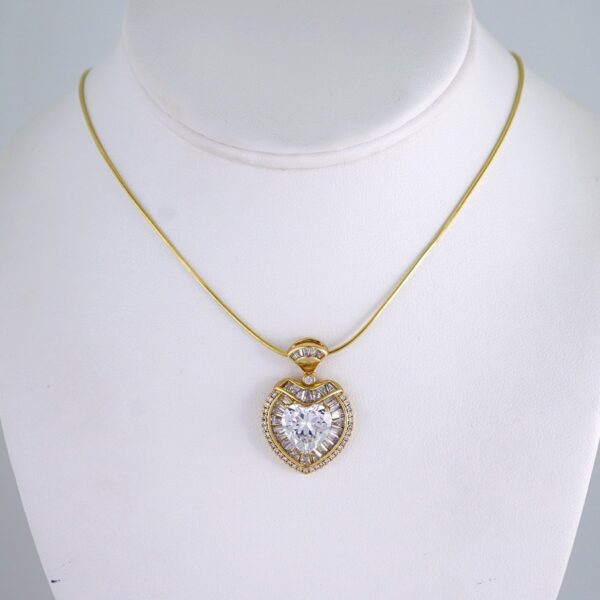 Cadenas & Colgantes/ Chain W/Pendants / 14K Real Color/ Zircon Stone/ 2mmx45cm// SET1176