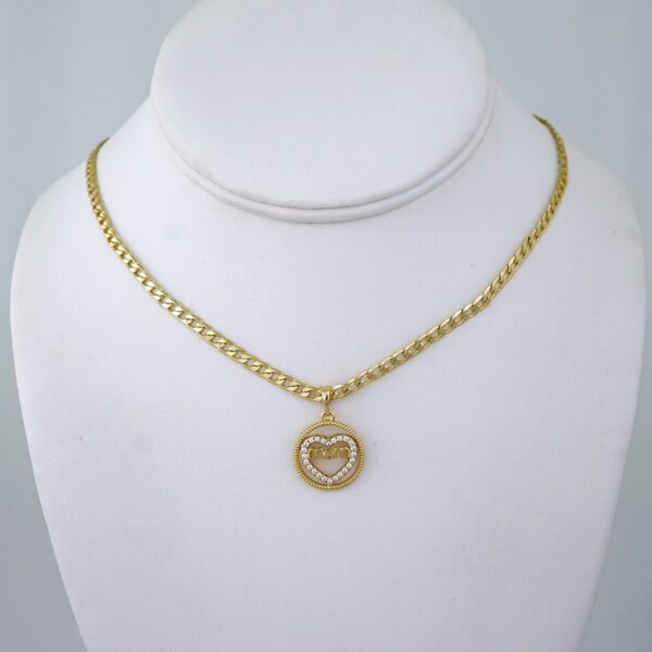 Cadenas & Colgantes/ Chain W/Pendants / 14K Real Color/ Zircon Stone/ 3mmx45cm// SET1179
