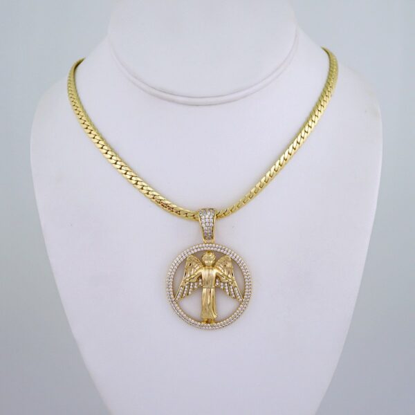 Gargantilla & Colgantes / Choker W/ Pendants/ 14K Real Color/ Zircon Stone/ 5mmx45cm// SET1185