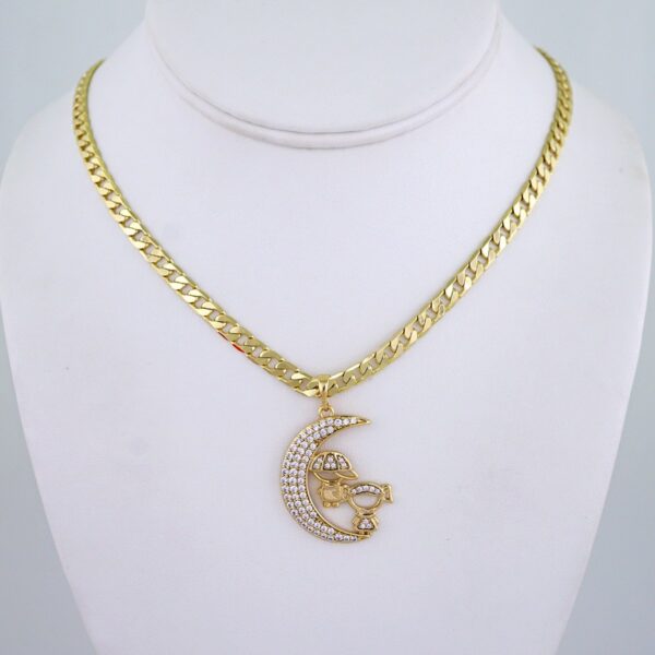 Cadenas & Colgantes/ Chain/Pendants/ Zircon Stone/ 14K Real Color/ 5mmx45cm// SET1188