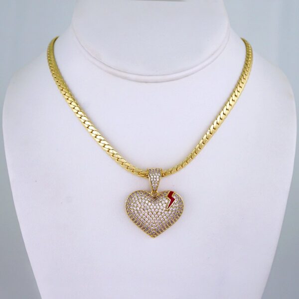 Gargantilla & Colgantes / Choker W/ Pendants/ 14K Real Color/ Zircon Stone/ 5mmx45cm// SET1196