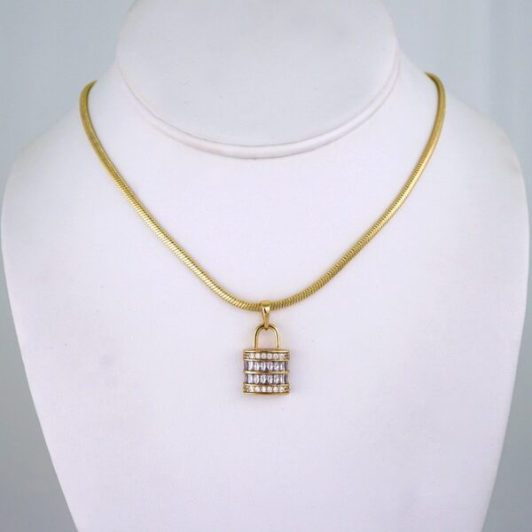 Gargantilla & Colgantes / Choker W/ Pendants/ 14K Real Color/ Zircon Stone/ 3mmx45cm// SET1197