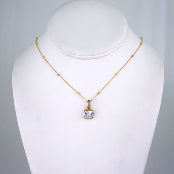 Cadenas & Colgantes/ Chain/Pendants/ Zircon Stone/ 14K Real Color/ 2mmx45cm// SET1198