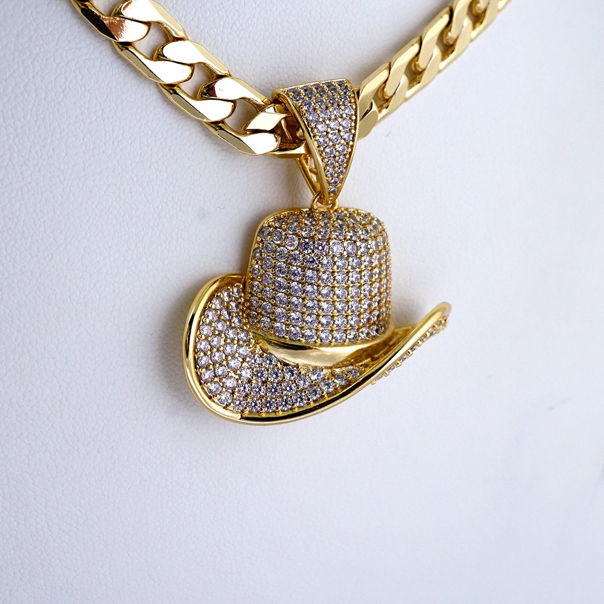 Cadenas & Colgantes/ Chain Men/Pendants/ Zircon Stone/ 14K Real Color/ 8mm x60cm// SET1202 - Image 2