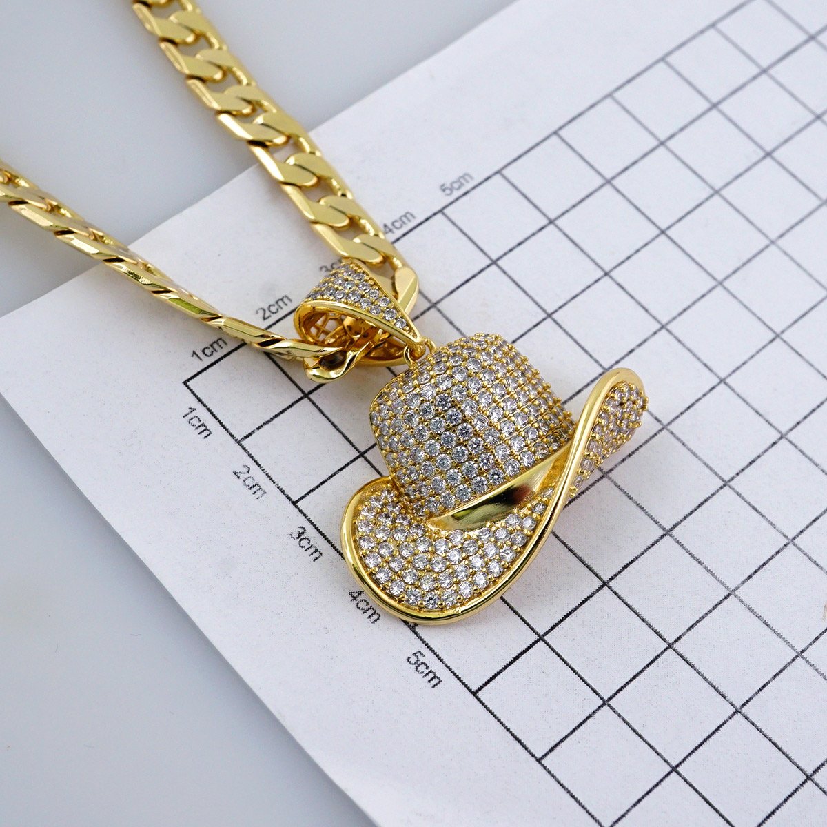 Cadenas & Colgantes/ Chain Men/Pendants/ Zircon Stone/ 14K Real Color/ 8mm x60cm// SET1202 - Image 3