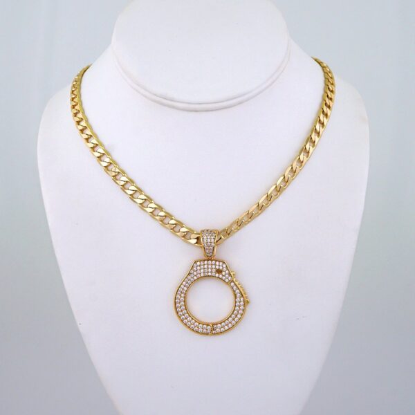 Cadenas & Colgantes/ Chain /Pendants/ 14K Real Color/ Zircon Stone/ 8mmx60cm// SET1212