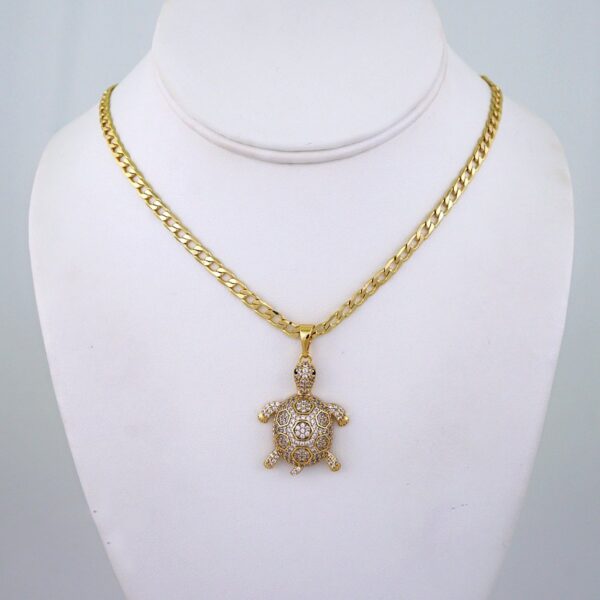 Cadenas & Colgantes/ Chain W/Pendants/ 14K Real Color/ Zircon Stone/4mmx45cm// SET1213