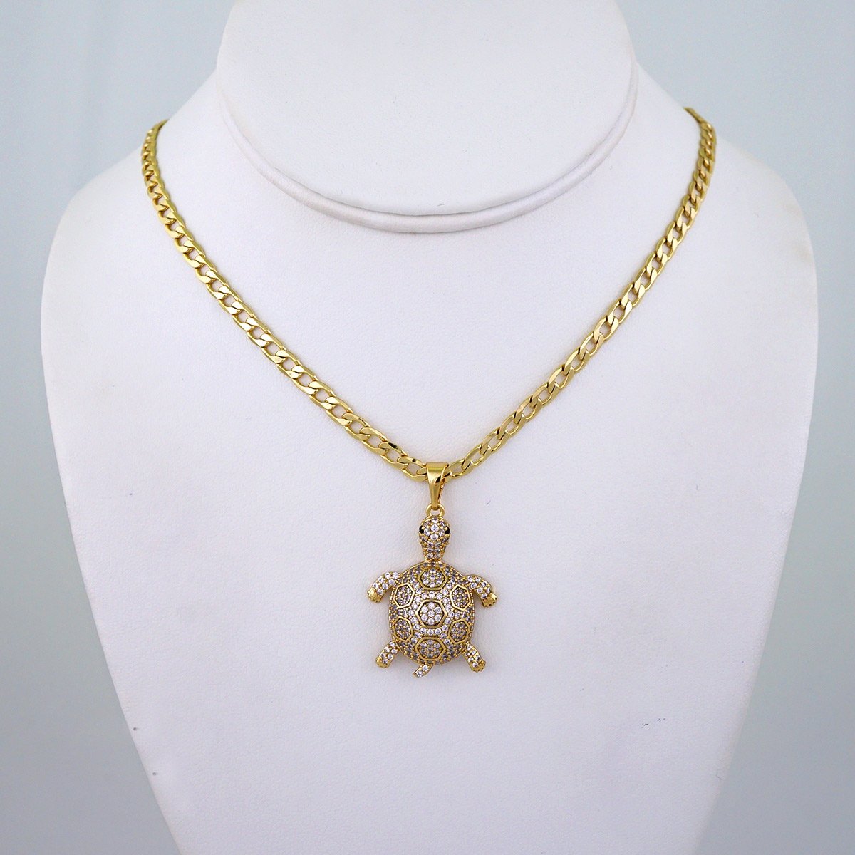 Cadenas & Colgantes/ Chain W/Pendants/ 14K Real Color/ Zircon Stone/4mmx45cm// SET1213