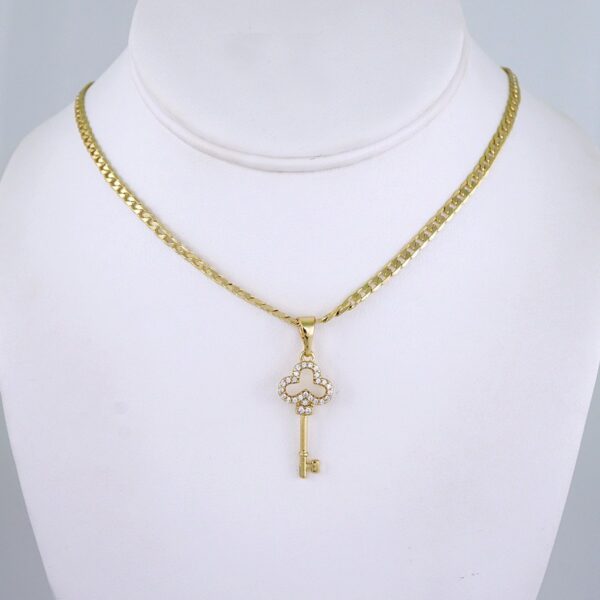 Cadenas & Colgantes/ Chain/Pendants/ Zircon Stone/ 14K Real Color/ 3mmx45cm// SET1225