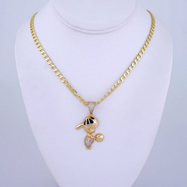 Cadenas & Colgantes/ Chain/Pendants/ Zircon Stone/ 14K Real Color/ 5mmx45cm// SET1233