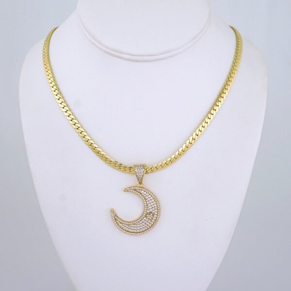Gargantilla & Colgantes / Choker W/ Pendants/ 14K Real Color/ Zircon Stone/ 5mmx45cm// SET1234