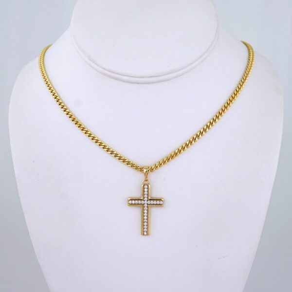 Cadenas & Colgantes/ Chain/Pendants/ Zircon Stone/ 14K Real Color/ 4mmx60cm// SET1236