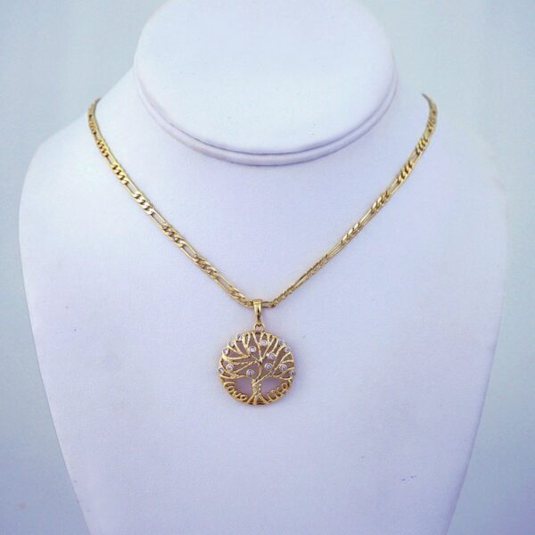Cadenas & Colgantes/ Chain/Pendants/ Zircon Stone/ 14K Real Color/ 3mmx45cm// SET1241