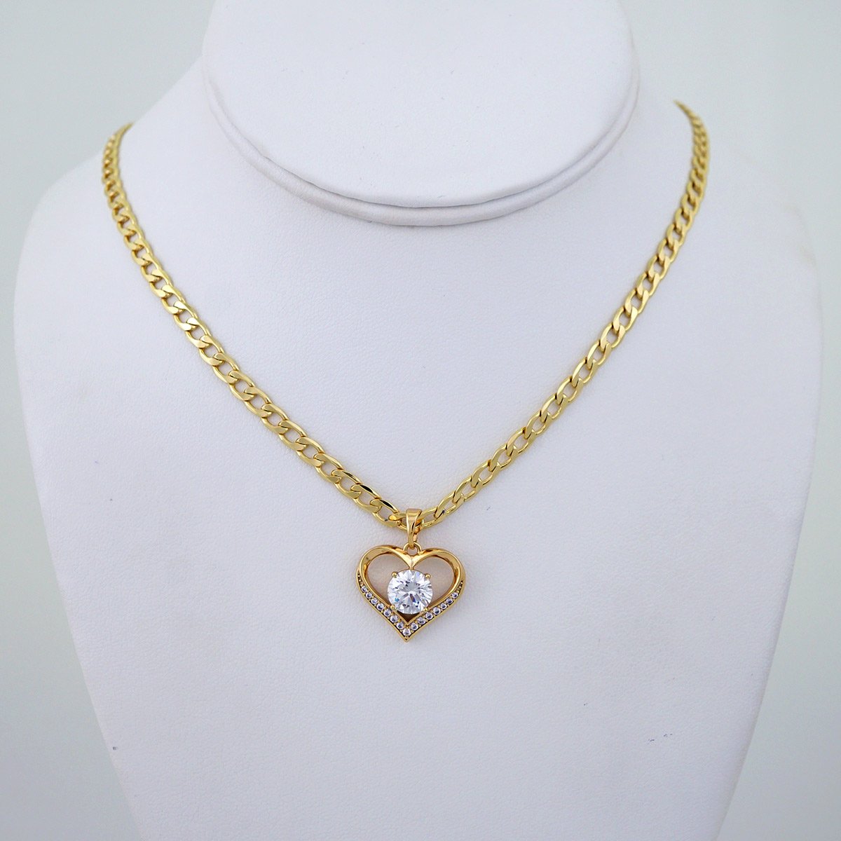 Cadenas & Colgantes/ Chain/Pendants/ Zircon Stone/ 14K Real Color/ 4mmx45cm// SET1243