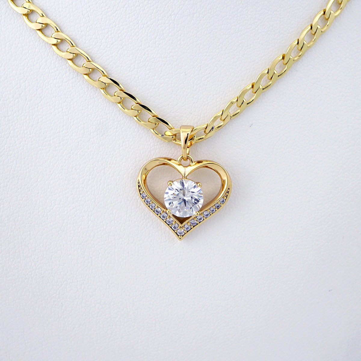 Cadenas & Colgantes/ Chain/Pendants/ Zircon Stone/ 14K Real Color/ 4mmx45cm// SET1243 - Image 2