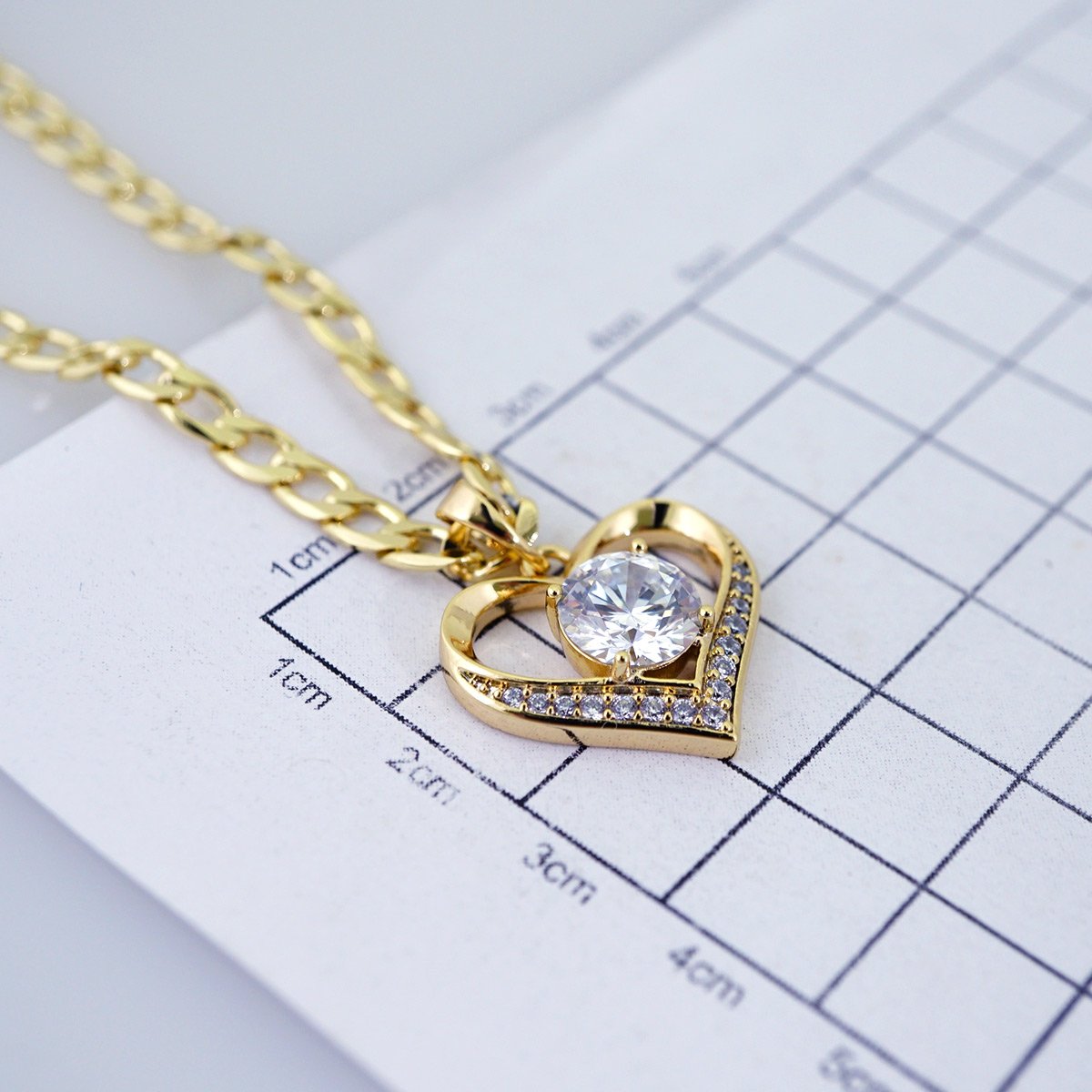 Cadenas & Colgantes/ Chain/Pendants/ Zircon Stone/ 14K Real Color/ 4mmx45cm// SET1243 - Image 3