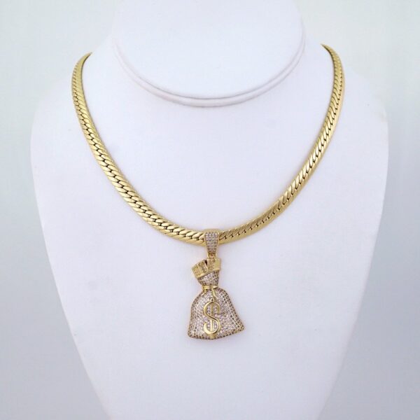 Cadenas & Colgantes/ Chain/Pendants/ Zircon Stone/ 14K Real Color/ 6mmx50cm// SET1247