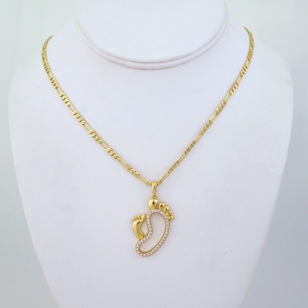 Cadenas & Colgantes/ Chain/Pendants/ Zircon Stone/ 14K Real Color/ 3mmx45cm// SET1249