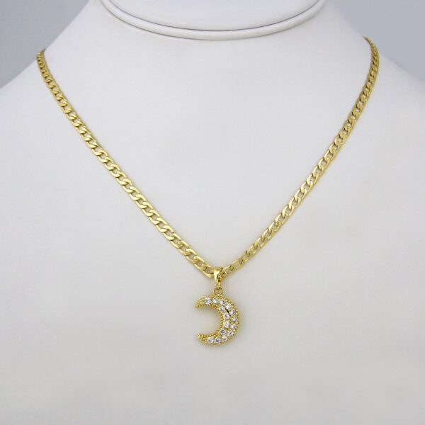 Cadenas & Colgantes/ Chain W/ Pendants/  14K Real Color/  Zircon Stone/ 3mm x 45cm// SET125
