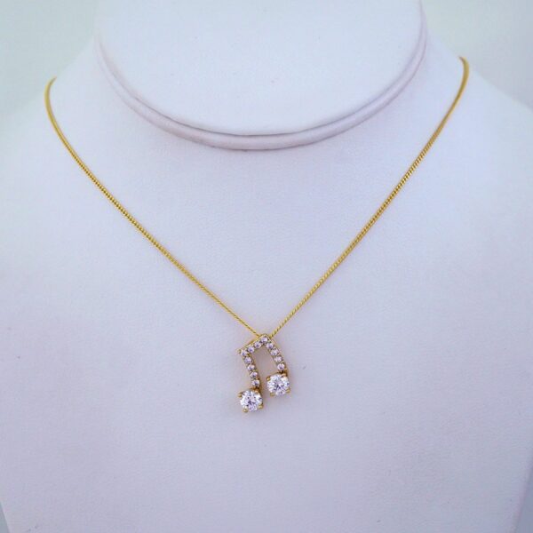 Cadenas & Colgantes/ Chain/Pendants/ Zircon Stone/ 14K Real Color/ 2mmx45cm// SET1250