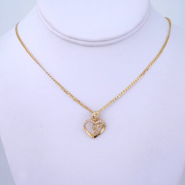 Cadenas & Colgantes/ Chain/Pendants/ Zircon Stone/ 14K Real Color/ 2mmx45cm// SET1261