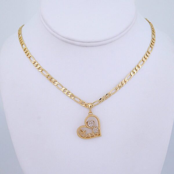 Cadenas & Colgantes/ Chain/Pendants/ Zircon Stone/ 14K Real Color/ 4mmx45cm// SET1263