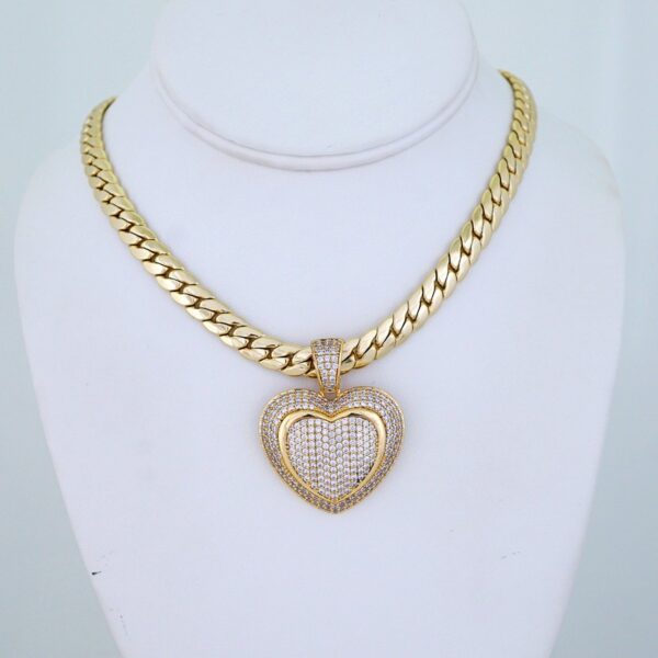 Gargantilla & Colgantes / Choker W/ Pendants/ 14K Real Color/ Zircon Stone/ 7mmx45cm// SET1284
