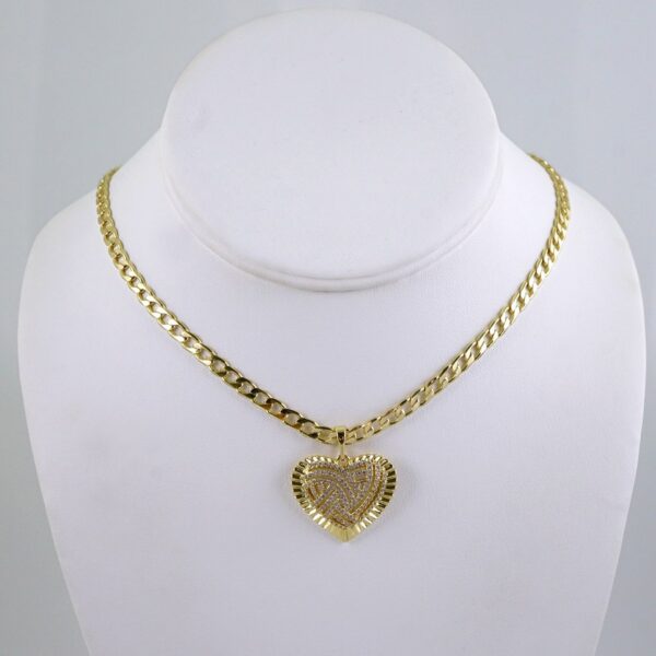 Cadenas & Colgantes/ Chain/Pendants/ Zircon Stone/ 14K Real Color/ 4mmx45cm// SET1293