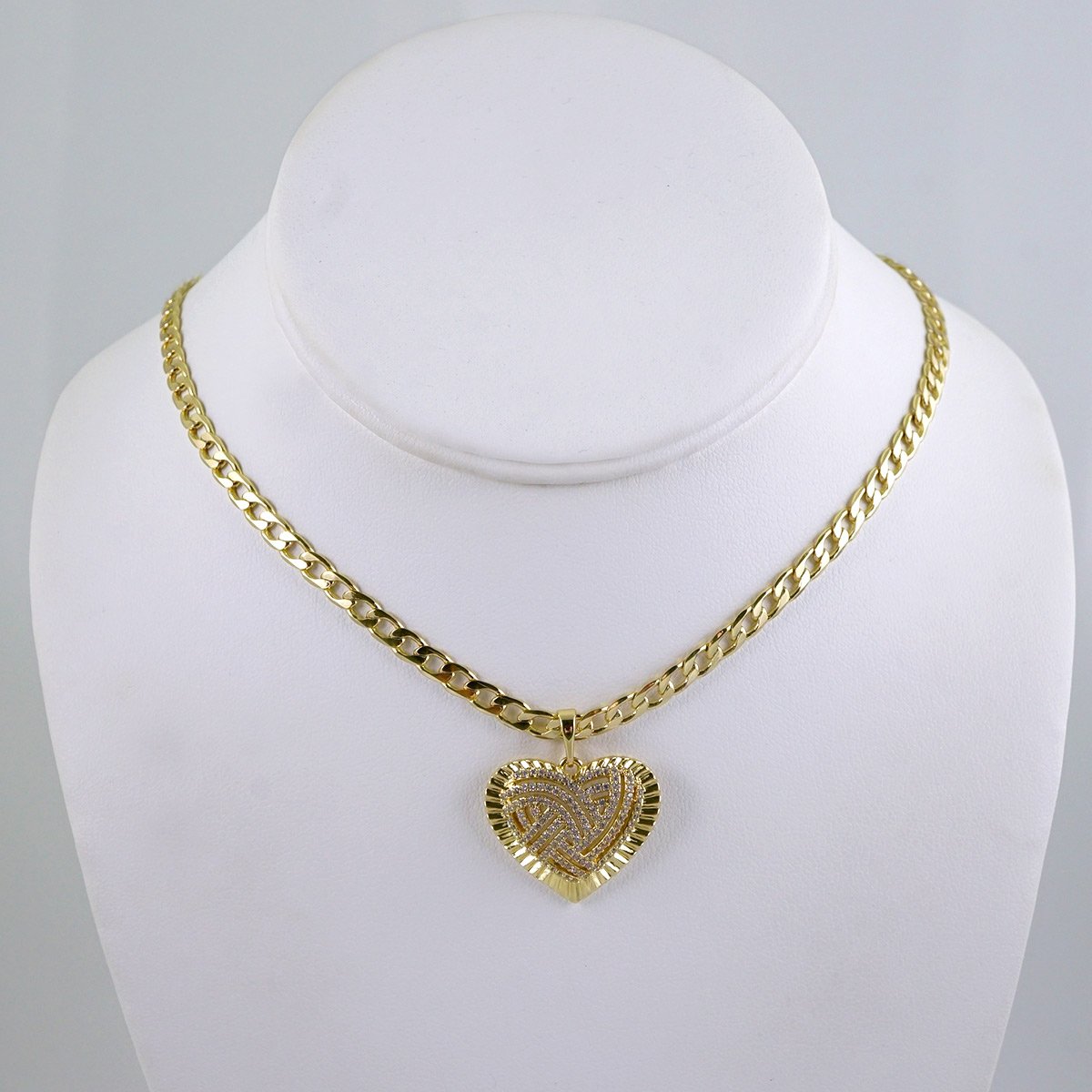 Cadenas & Colgantes/ Chain/Pendants/ Zircon Stone/ 14K Real Color/ 4mmx45cm// SET1293