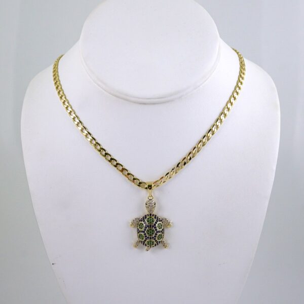 Cadenas & Colgantes/ Chain/Pendants/ Zircon Stone/ 14K Real Color/ 4mm// SET1294