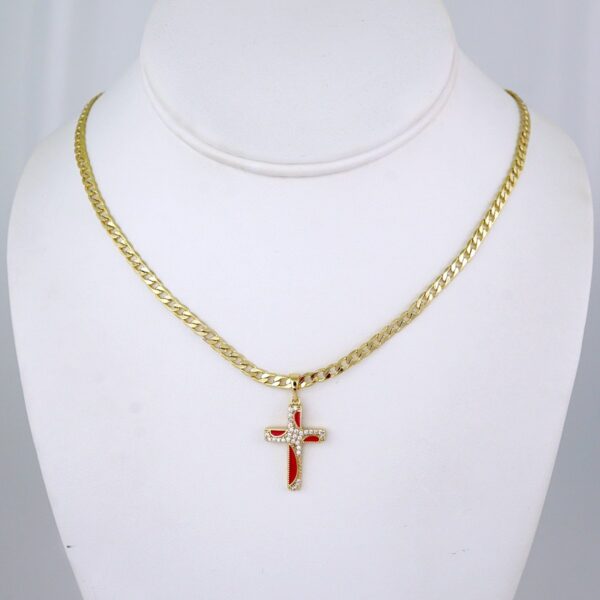 Cadenas & Colgantes/ Chain/Pendants/ Zircon Stone/ 14K Real Color/ 3mmx45cm// SET1298