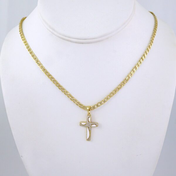 Cadenas & Colgantes/ Chain/Pendants/ Zircon Stone/ 14K Real Color/ 3mmx45cm// SET1299