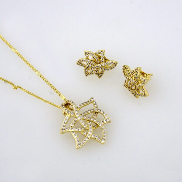 Cadenas & Colgantes/ Chain W/  Pendants&Earrings/  14K Real Color// SET130
