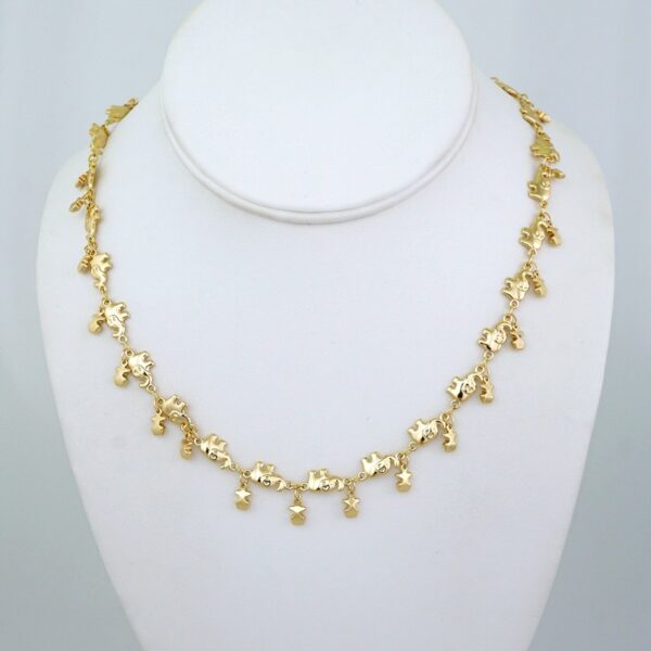 Cadenas & Colgantes-Chain Pendants- Plain-14K Real Color-Stainless Steel-4mmx45cm- SET1337