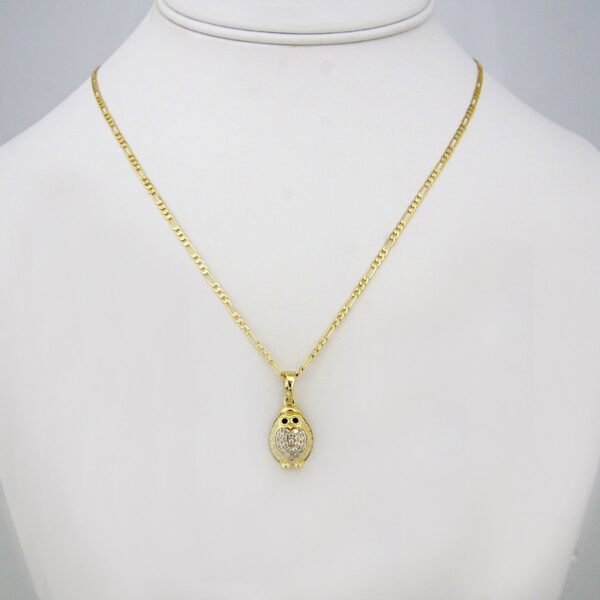 Cadenas & Colgantes/ Chain W/ Pendants/14K Real Color/ Zircon Stone/ 2mm X 45cm// SET133