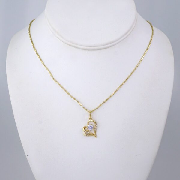 SET1343 Cadenas & Colgantes/ Chain & Pendants/14K Real Color/ Zircon Stone/ 2mmX45cm