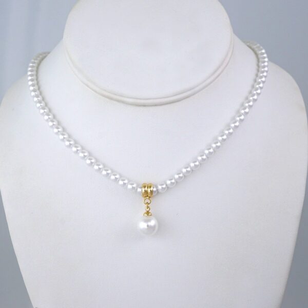 SET1346 Gargantilla - Choker / Pearls / Balls 4mm x 50cm