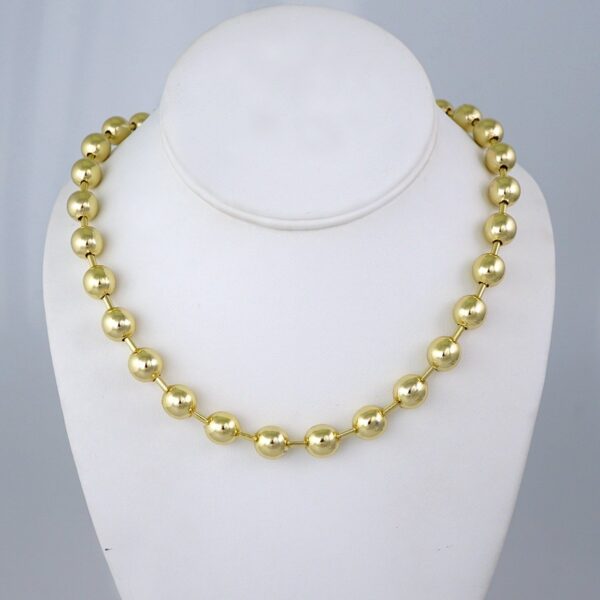 SET1348 Gargantilla - Choker / Balls/14K Real Color/ 8mm x 50cm