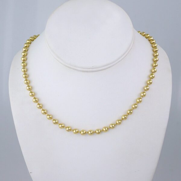 SET1349 Gargantilla - Choker / Balls/14K Real Color/ 4mm x 45cm