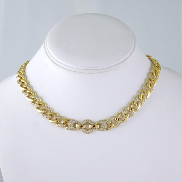 SET1359 Gargantilla - Choker/  14K Real Color- Zircon Stone/ 6mmX45cm
