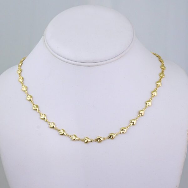 SET1363 Gargantilla - Choker/  14K Real Color-Plain/ 4mmX45cm