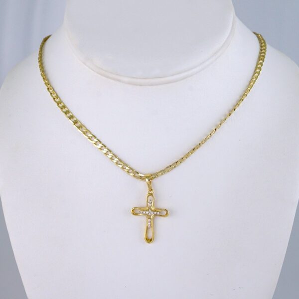 SET1374 Cadenas & Colgantes - Chain & Pendants /Zircon Stone/14K Real Color/3mmX50cm