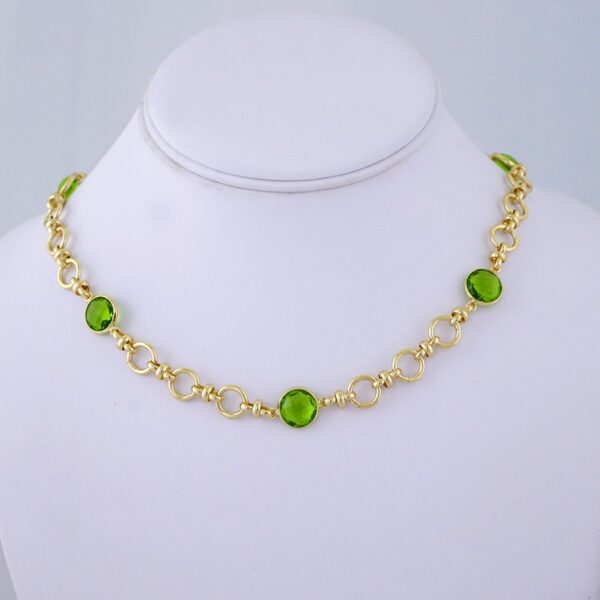 SET1398 Gargantilla & Pulsera / Choker W/ Bracelet/ Zircon Stone/ 14K Real Color/ 5mm x 45cm//