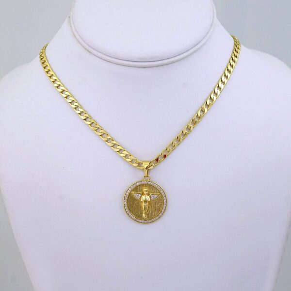 SET1401 Gargantilla & Colgantes / Choker W/ Pendants/ 14K Real Color/ 4mm x 45cm