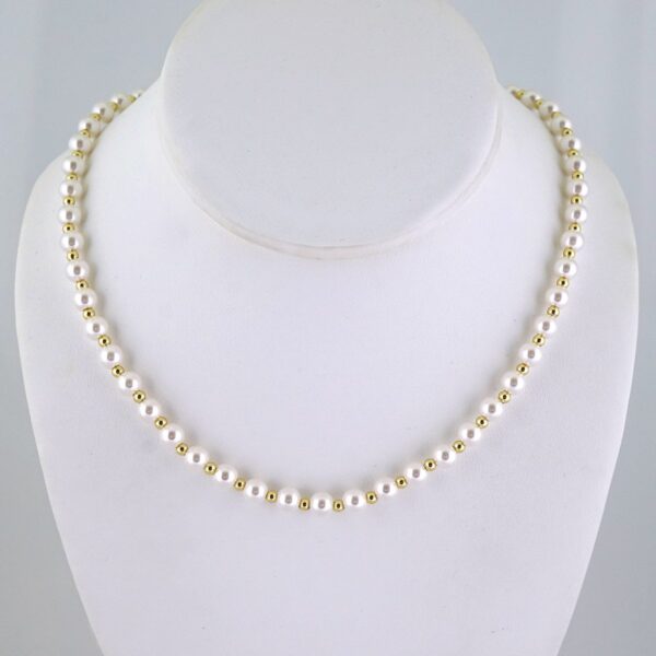SET1409 Gargantilla - Choker / Pearls / Balls 4mm x 50cm