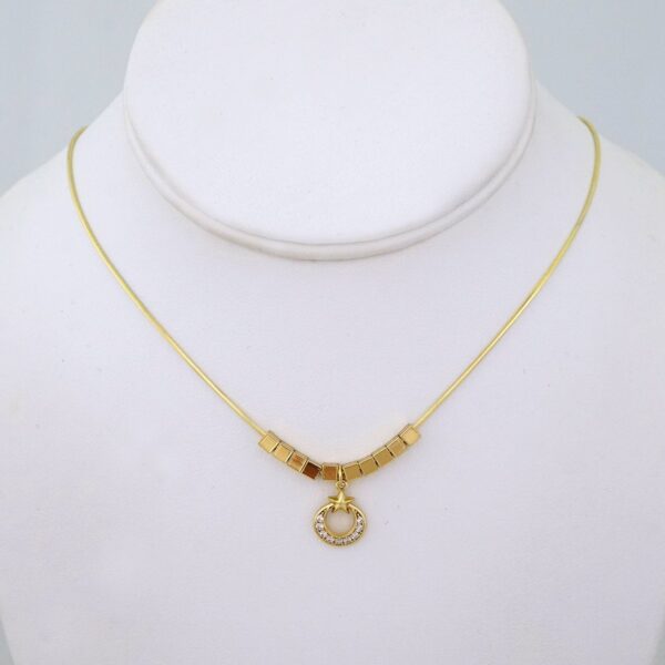 SET1431 Cadenas & Colgantes/ Chain W/Pendants /14K Real Color/ Stone/ 2mmX45cm