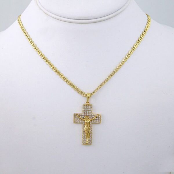 SET1436 - Cadenas & Colgantes - Chain & Pendants - Zircon Stone -14K Real Color - 4mm x60cm